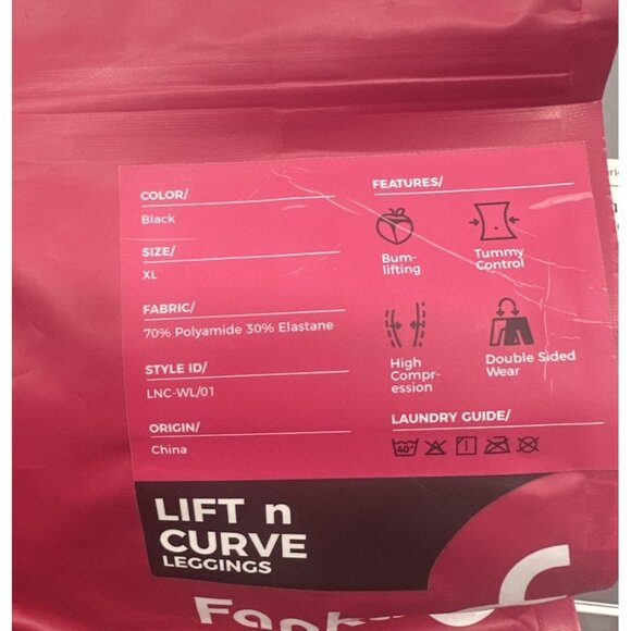 Fanka Lift & Curve  Leggings Womens Black  Size XL - Picture 5 of 5